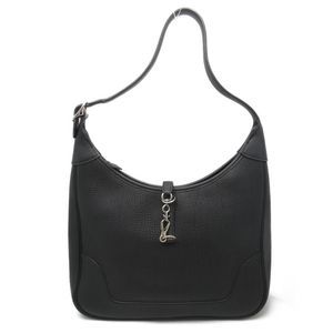 Hermes Shoulder Bag Leather Black